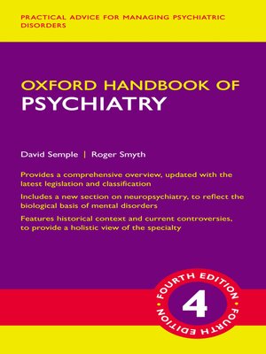 cover image of Oxford Handbook of Psychiatry